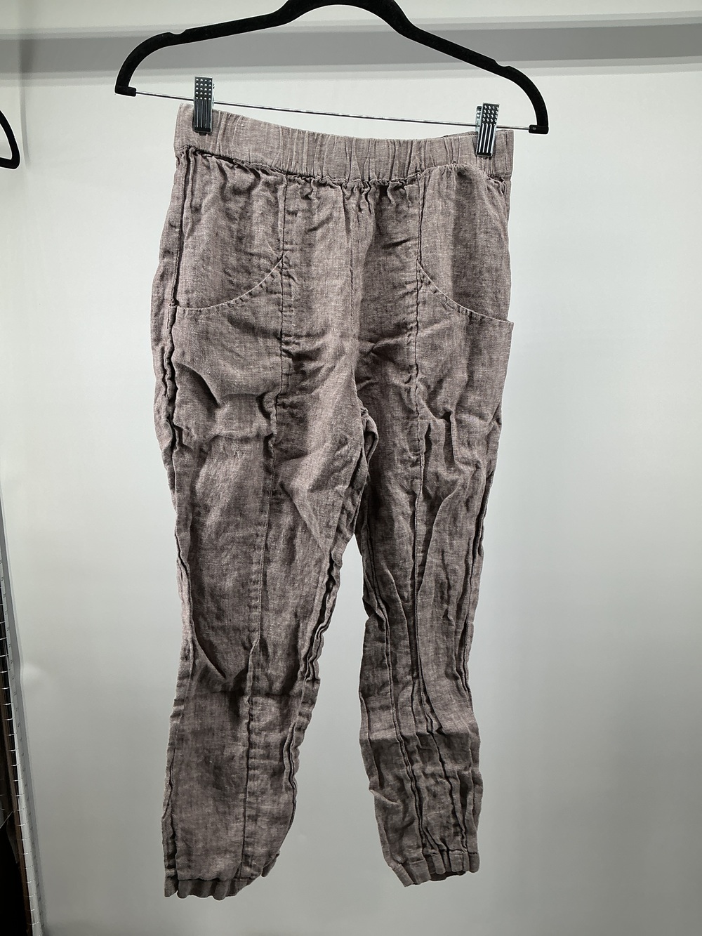 100% European Linen Tapered Ankle Pants